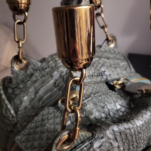 Authentic Rare Chloe Python square bag - Picture 9 of 14